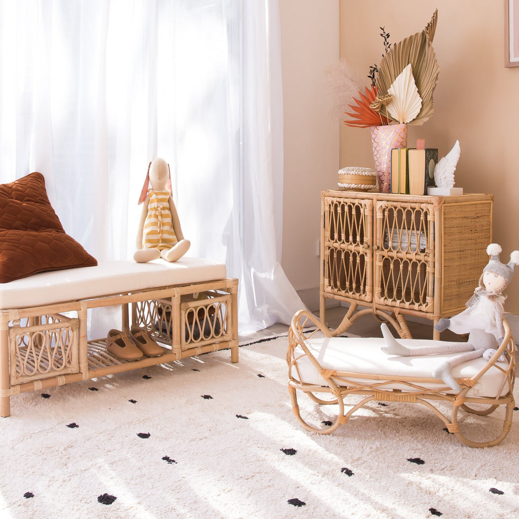 Rattan Dolls Bed | Mini Day Bed | Rattan Daybed | RELAAX